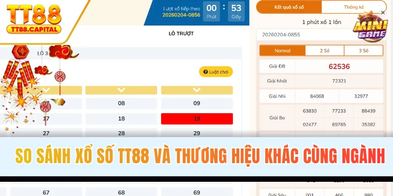 So sánh xổ số TT88 và thương hiệu khác cùng ngành